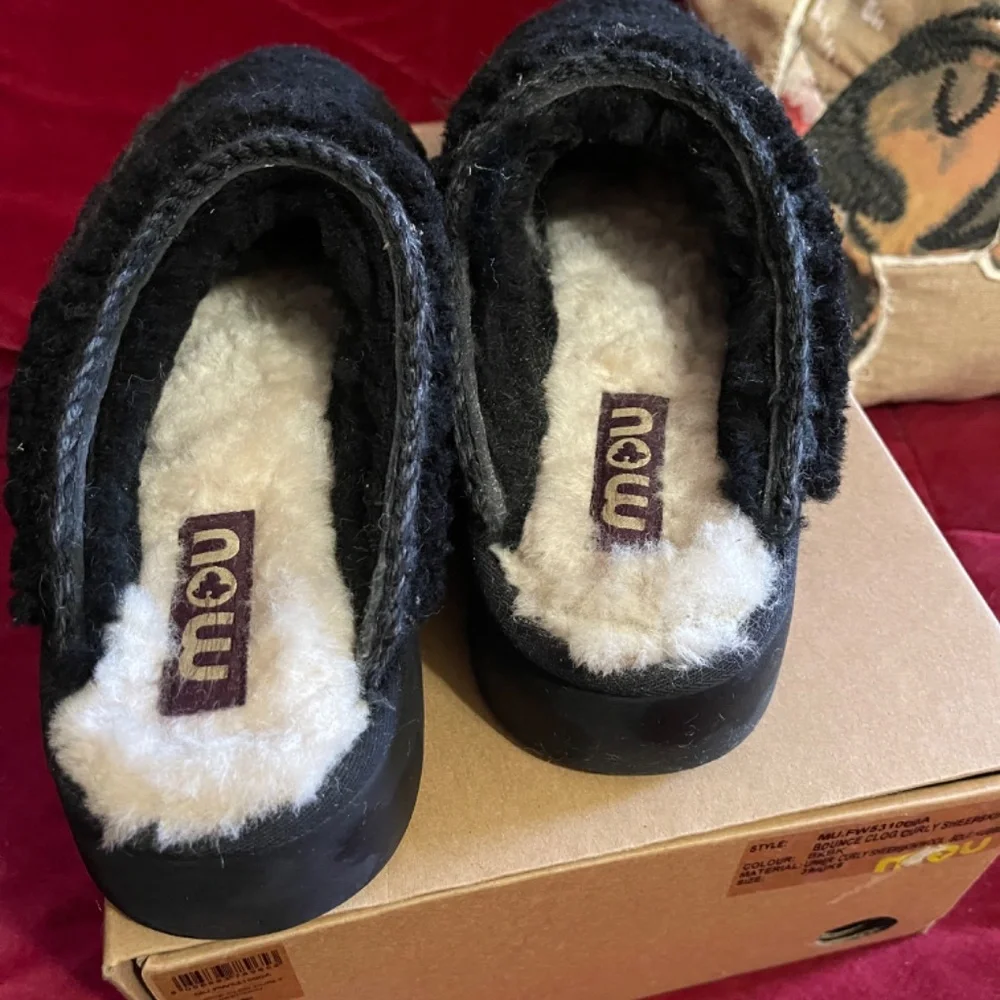 MOU  Bounce Clog Curly Sheepskin Size 39 - Picture 5 of 9